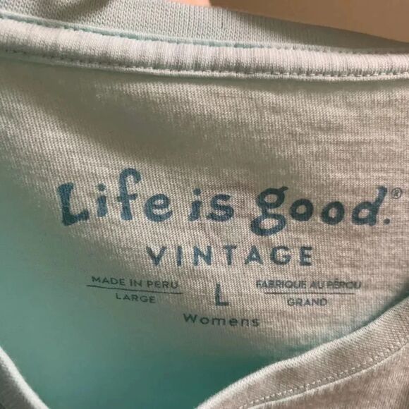 NWT LifeāisĀ goodāMintāGreenāTeeāsizeāLargeā#5 - Picture 4 of 5